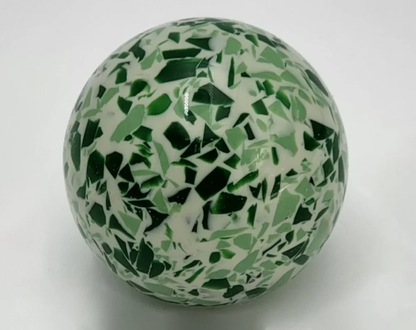 Pomolo sferico ad effetto granito verde